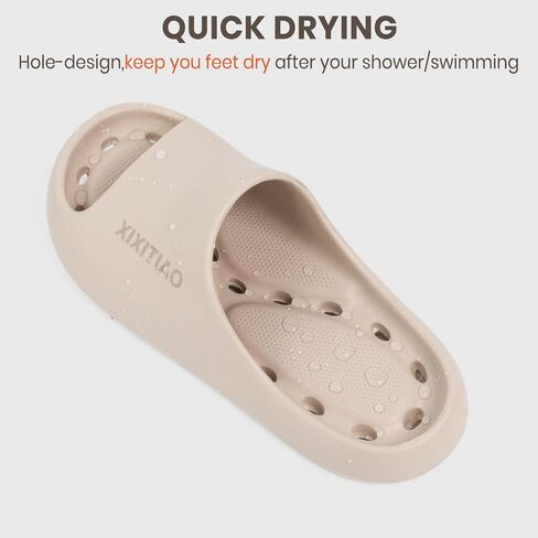 XIXITIAO Shower Shoes for Women Men,Non-Slip Pool Slides,Quick Drying Shower Slippers,Lightweight Shower Sandals with Drain Holes for College Dorm, Beach, Bathroom & Gym in Kuwait