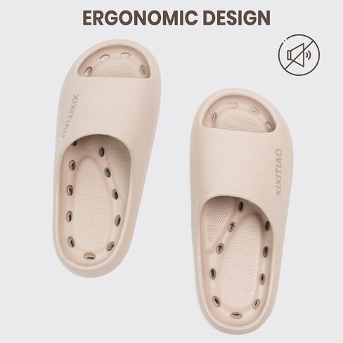 XIXITIAO Shower Shoes for Women Men,Non-Slip Pool Slides,Quick Drying Shower Slippers,Lightweight Shower Sandals with Drain Holes for College Dorm, Beach, Bathroom & Gym in Kuwait