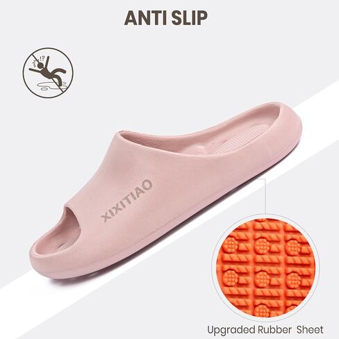 XIXITIAO Shower Shoes for Women Men,Non-Slip Pool Slides,Quick Drying Shower Slippers,Lightweight Shower Sandals with Drain Holes for College Dorm, Beach, Bathroom & Gym in Kuwait