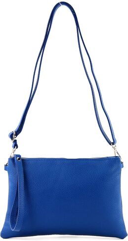 T186 - Italian clutch shoulder bag leather medium in Saudi Arabia