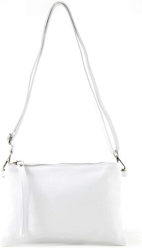 T186 - Italian clutch shoulder bag leather medium in Saudi Arabia