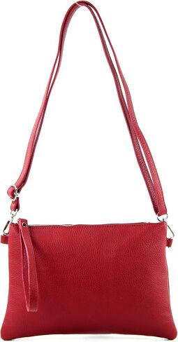 T186 - Italian clutch shoulder bag leather medium in Saudi Arabia