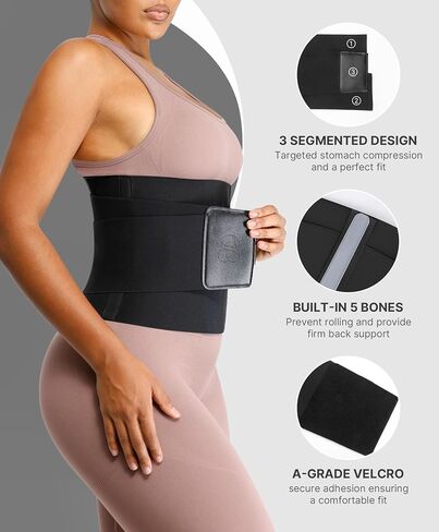 SHAPELLX Waist Trainer for Women Waist Cincher Corset Shapewear Body Shaper Tummy Control Stomach Belt Postpartum Band in Kuwait