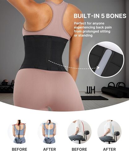 SHAPELLX Waist Trainer for Women Waist Cincher Corset Shapewear Body Shaper Tummy Control Stomach Belt Postpartum Band in Kuwait