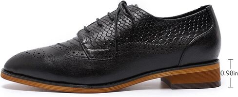 منى Flying Women's Oxfords Oxfords Brogue Derby Lace-Up Leather Shoes for Ladies in Kuwait