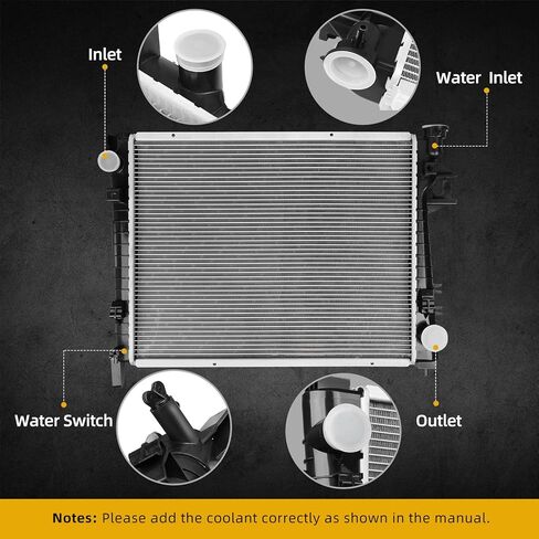 DWVO المبرد المبرد الكامل متوافق مع 2005-2007 كرايسلر تاون آند كانتري دودج جراند كارافان 3.3L 3.8L V6 in Kuwait