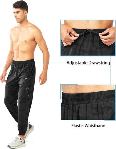 NORTHYARD Men's Athletic Running Pants Lightweight Workout Joggers Quick Dry Gym Sweatpants Active Sports Track Training in Kuwait