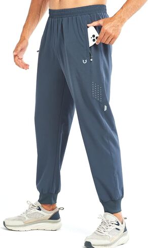 NORTHYARD Men's Athletic Running Pants Lightweight Workout Joggers Quick Dry Gym Sweatpants Active Sports Track Training in Kuwait