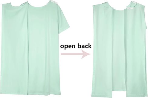 AVIIER 100% Cotton Hospital Gowns for Women Open Back Tear Away Post Shoulder Surgery Dress Adaptive Clothing Nightgowns in Kuwait