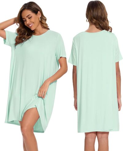 AVIIER 100% Cotton Hospital Gowns for Women Open Back Tear Away Post Shoulder Surgery Dress Adaptive Clothing Nightgowns in Kuwait