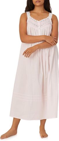 Eileen West Queen Anne's Lace 100% Cotton Gown with Heirloom Lace for Women, Machine Washable 50-Inch Length Ballet Nightgown in Saudi Arabia