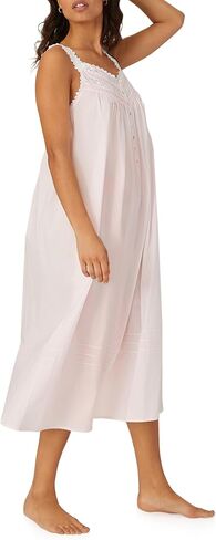 Eileen West Queen Anne's Lace 100% Cotton Gown with Heirloom Lace for Women, Machine Washable 50-Inch Length Ballet Nightgown in Saudi Arabia