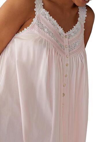 Eileen West Queen Anne's Lace 100% Cotton Gown with Heirloom Lace for Women, Machine Washable 50-Inch Length Ballet Nightgown in Saudi Arabia
