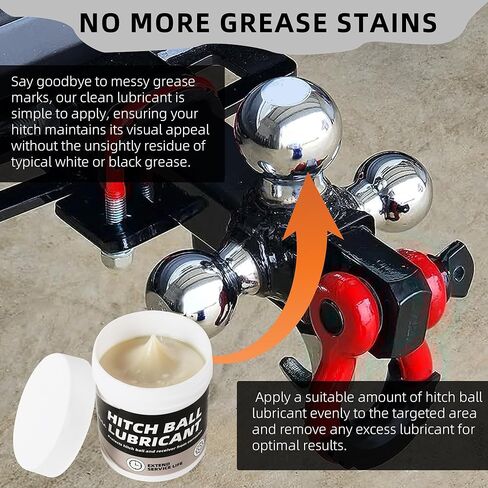 4 أوقية مقطورة شحوم الكرة ، تشمل 2 أغلفة رأس الكرة المقطورة ، ومواد تشحيم لأقفال المقطورة ، ويقلل من الاحتكاك والارتداء ، لا مزيد in Kuwait