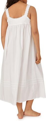 Eileen West Queen Anne's Lace 100% Cotton Gown with Heirloom Lace for Women, Machine Washable 50-Inch Length Ballet Nightgown in Saudi Arabia
