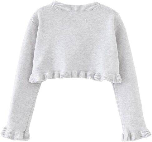 Yanmucy Toddler Little Girls Cardigan Long Sleeve Cotton Sweater Toddler Kids Lightweight Knit Button Cover Up for 1-8 Years in Saudi Arabia