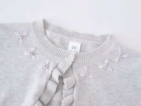Yanmucy Toddler Little Girls Cardigan Long Sleeve Cotton Sweater Toddler Kids Lightweight Knit Button Cover Up for 1-8 Years in Saudi Arabia