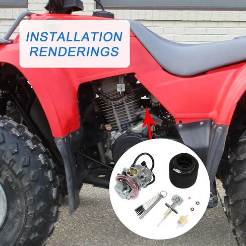 استبدال المكربن ​​لـ Kawasaki Bayou 300 KLF300A 1986-1987 ، KLF300B 1988-2005 ، KLF300C 1989-2005 ، تشمل مرشح الهواء ، مرشح الوقود ، الوقود Petcock in Kuwait