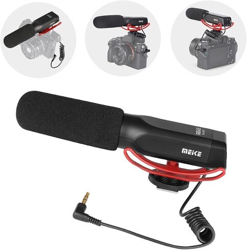 MEKE Voking WM220 UHF 100 Selectable Channels Dual Lavalier Microphone System, Includes 2X Bodypack Transmitter and Portable Receiver Compatible with Nikon Sony DSLR Cameras and Camcorders in Saudi Arabia
