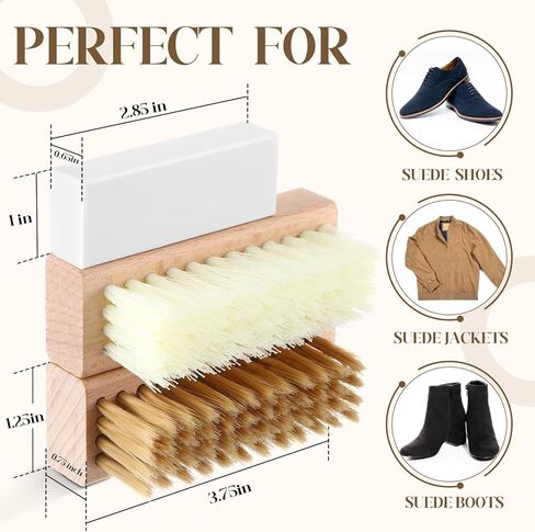 طقم من جلد الغزال 5 قطع من الجلد المدبوغ و Nubuck مع فرش النحاس والنايلون ، وممحاة من جلد الغزال ، ومنشفة الألياف الدقيقة للأحذية ، والأحذية ، والأكياس ، والسترات للرعاية طويلة الأمد in Kuwait