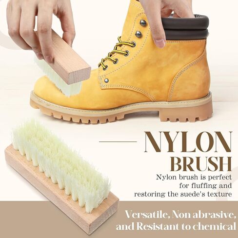 طقم من جلد الغزال 5 قطع من الجلد المدبوغ و Nubuck مع فرش النحاس والنايلون ، وممحاة من جلد الغزال ، ومنشفة الألياف الدقيقة للأحذية ، والأحذية ، والأكياس ، والسترات للرعاية طويلة الأمد in Kuwait