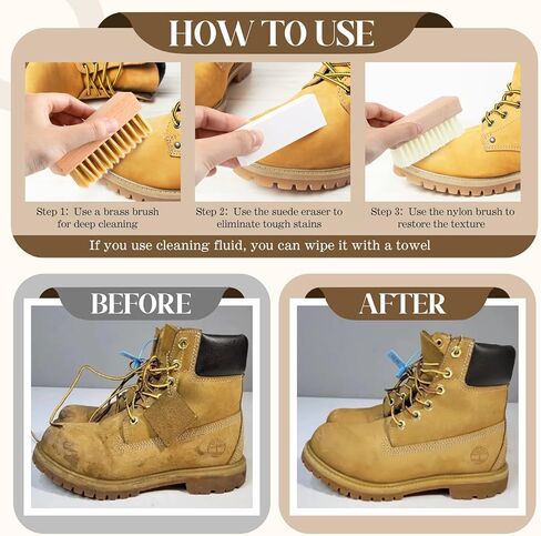 طقم من جلد الغزال 5 قطع من الجلد المدبوغ و Nubuck مع فرش النحاس والنايلون ، وممحاة من جلد الغزال ، ومنشفة الألياف الدقيقة للأحذية ، والأحذية ، والأكياس ، والسترات للرعاية طويلة الأمد in Kuwait