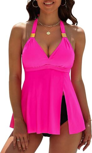 يزهر جيلي نساء Tankini Swimsuits 2 قطعة التحكم في البطن بدلة السباحة الخامس in Kuwait