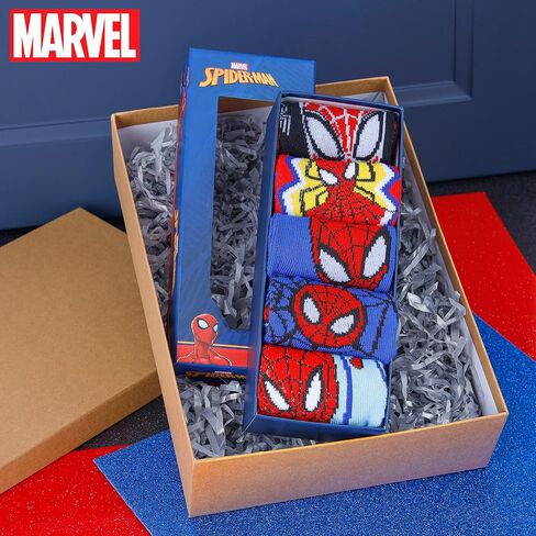 Marvel Boys Crew Socks Warm Soft Socks Fun Cool Socks for Kids 5-Pack Everyday Sports Day Out Superhero Gifts in Saudi Arabia