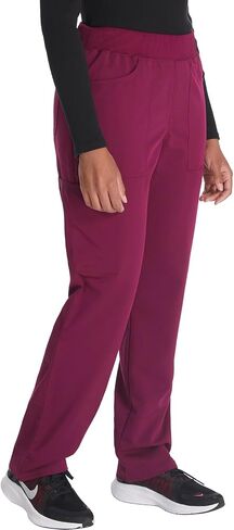 Dickies Women Scrub Pull-on Pant Mid Rise Tapered Leg Bottoms with 6 Pockets & Rib-Knit Waistband DK135 in Saudi Arabia