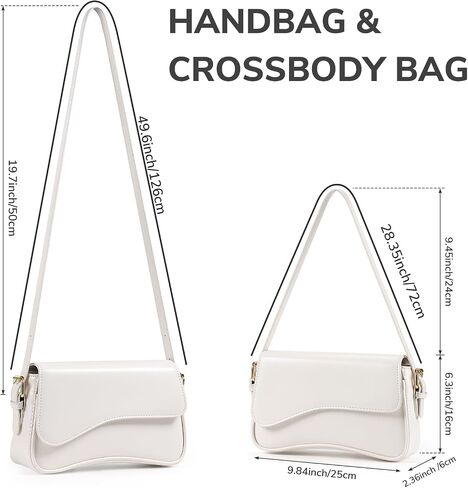 حقيبة الكتف البصر للنساء ، محفظة قابض حقيبة Crossbody Leather مع 2 أحزمة قابلة للتعديل Hobo Bag Y2K in Kuwait