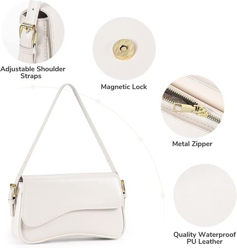 حقيبة الكتف البصر للنساء ، محفظة قابض حقيبة Crossbody Leather مع 2 أحزمة قابلة للتعديل Hobo Bag Y2K in Kuwait