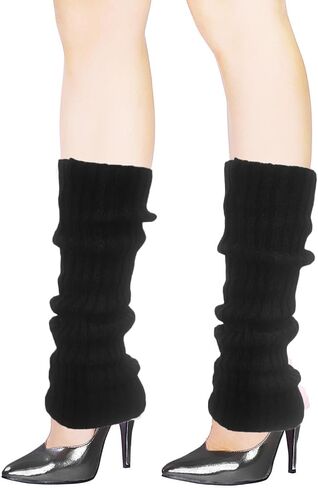 Women Leg Warmers Knit Long Socks for 80s Eighty's Party Sports Yoga in Kuwait