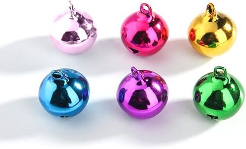 100pcs Multicolored Mini Bell,Small Bells Jingle Bell Tinkle Bell for Christmas Decoration Christmas DIY Accessories 6mm,Craft Bells Craft Supplies in Saudi Arabia