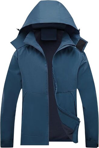 Zando Mens Rain Jacket مقاومة للماء مع سترة رياضية محرك in Saudi Arabia