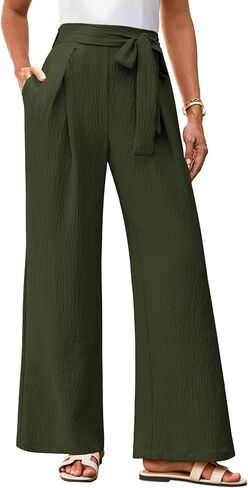 GRACE KARIN Women's Wide Leg Pants 2025 High Waist Adjustable Pleated Trousers Business Casual Pants in Saudi Arabia