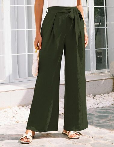 GRACE KARIN Women's Wide Leg Pants 2025 High Waist Adjustable Pleated Trousers Business Casual Pants in Saudi Arabia