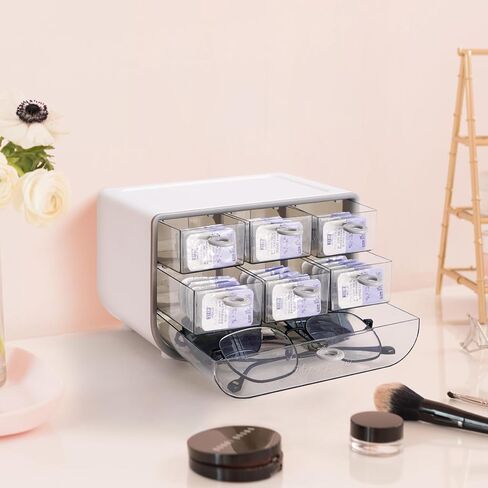 P-100 daily contact lens organizer, Disposable Contact Lens Dispenser, Cute storage Box for All Brands Daily Lens (Gray). in Kuwait