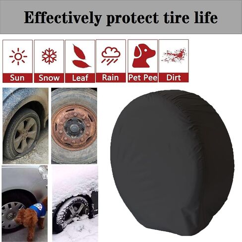 RV Trailer Wheel Coverts مجموعة من 4 شاحنات ، سيارات الدفع الرباعي ، والسيارة ، والسيارة ، والعربة تناسب 40-42 في القطر مقاوم للماء مقاوم الغبار الأغطية العجلة العجلة للطلاء (القطر 40-42in) in Kuwait