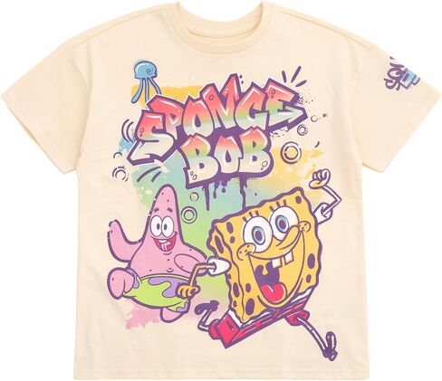 Thirt Spongebob Squarepants Girls Thirt و French Terry Shorts مجموعة Toddler لأحجام Big Kid (2T-18-20) in Saudi Arabia