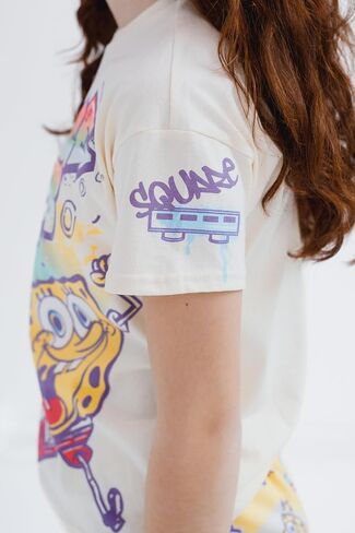 Thirt Spongebob Squarepants Girls Thirt و French Terry Shorts مجموعة Toddler لأحجام Big Kid (2T-18-20) in Saudi Arabia