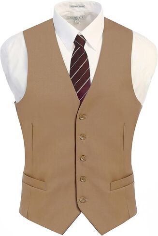 Gioberti Men's Formal Suit Vest Fit for Business or Casual Dress in Kuwait