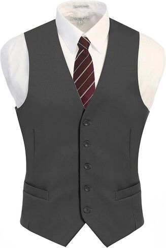 Gioberti Men's Formal Suit Vest Fit for Business or Casual Dress in Kuwait