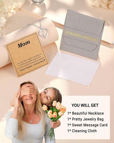 PINKDODO Heart Cross Necklace for Women Baptism Confirmation Easter Gifts in Saudi Arabia