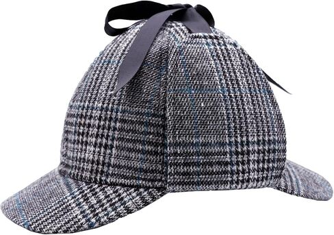 Classic Plaid Deerstalker Hat Detective Role-Playing Set in Kuwait