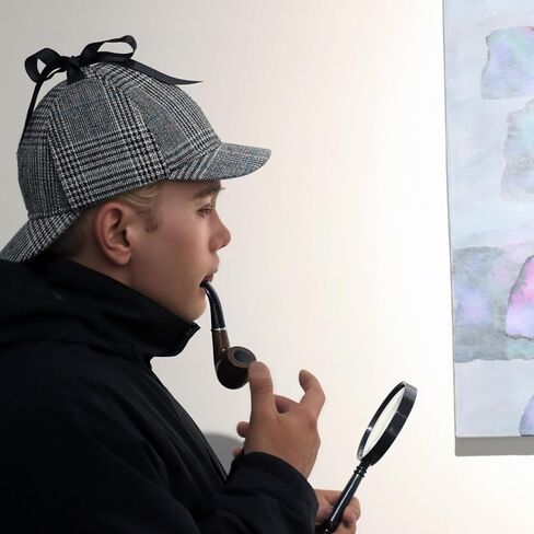 Classic Plaid Deerstalker Hat Detective Role-Playing Set in Kuwait