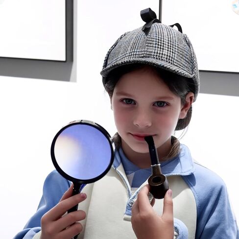 Classic Plaid Deerstalker Hat Detective Role-Playing Set in Kuwait