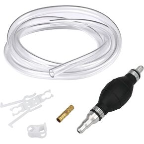 Fuel Transfer Pump Kit for Gasoline, Diesel,and Water -Siphon Hose fits Cars, Homes,Boats and Agriculture, Industry Portable Hand Fuel Pump Extractor Tool