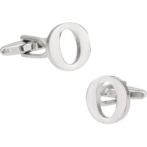 Cuff-Daddy Letter O Cufflinks Monogram Men's Initial Cuff Links with Travel Presentation Gift Box Wedding Groomsmen Groom Party