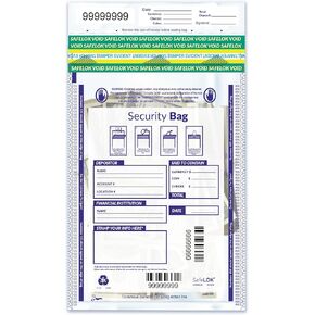 أكياس إيداع بنك ABC FREEZFraud، 9 × 12، شفافة - 100 حقيبة شديدة التحمل
