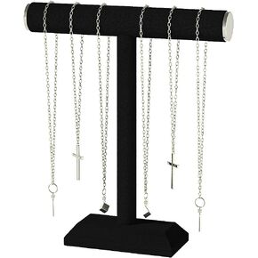 Necklace Holder Stand,Necklace Display For Selling,Jewelry Tree Rack Organizer For Girls,Necklace And Bracelet Hanger For Women,Hanging Necklace Storage Stand (Black)